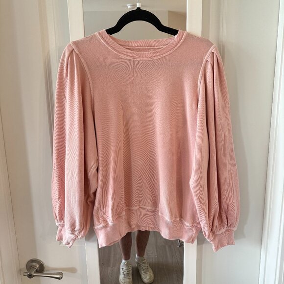 THE GREAT. Sweaters - The Great Crewneck Sweatshirt Size 2 Color Pink